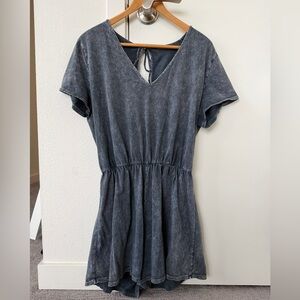 Lulu's Charcoal Acid-wash Romper
